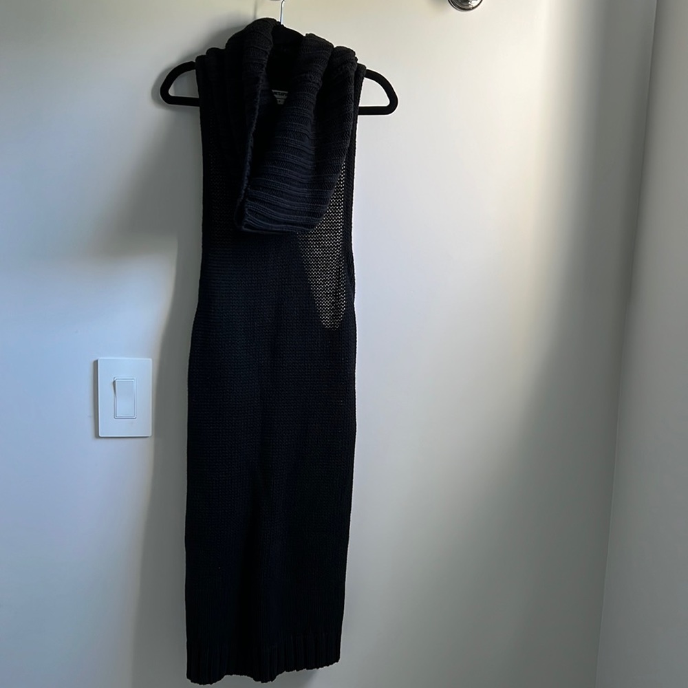 Navy sweater dress
